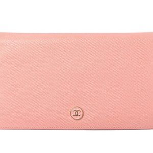 CHANEL Authentic Gold Leather Wallet